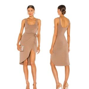 Lovers + Friends Tan Asymmetrical Dress